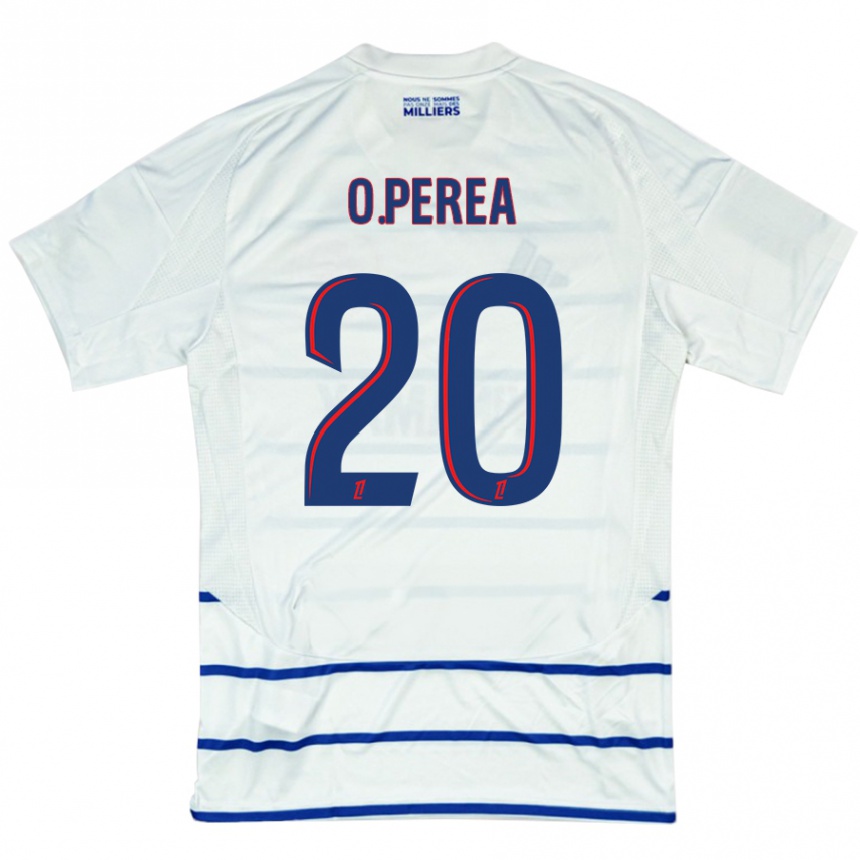 Women Football Óscar Perea #20 White Blue Away Jersey 2024/25 T-Shirt Australia