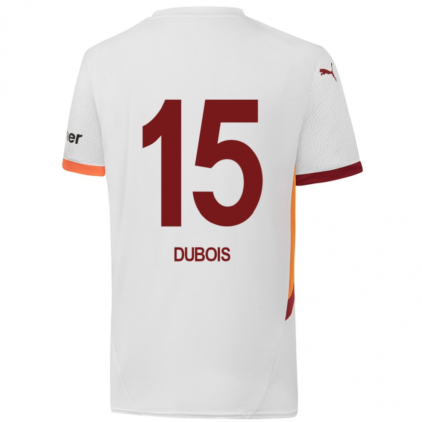 Women Football Léo Dubois #15 White Yellow Red Away Jersey 2024/25 T-Shirt Australia