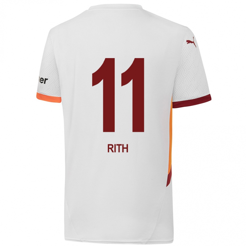 Women Football Monique Rith #11 White Yellow Red Away Jersey 2024/25 T-Shirt Australia