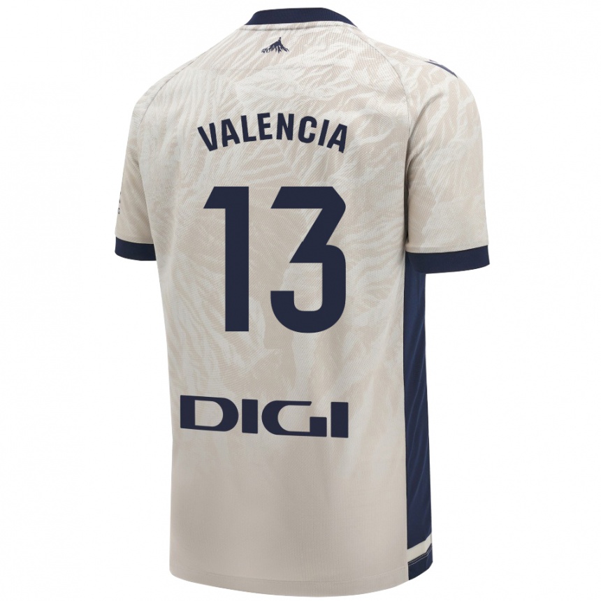 Women Football Pablo Valencia #13 Light Gray Away Jersey 2024/25 T-Shirt Australia