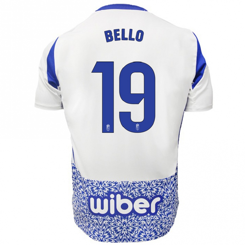 Women Football Eghosa Augustine Bello #19 White Blue Away Jersey 2024/25 T-Shirt Australia