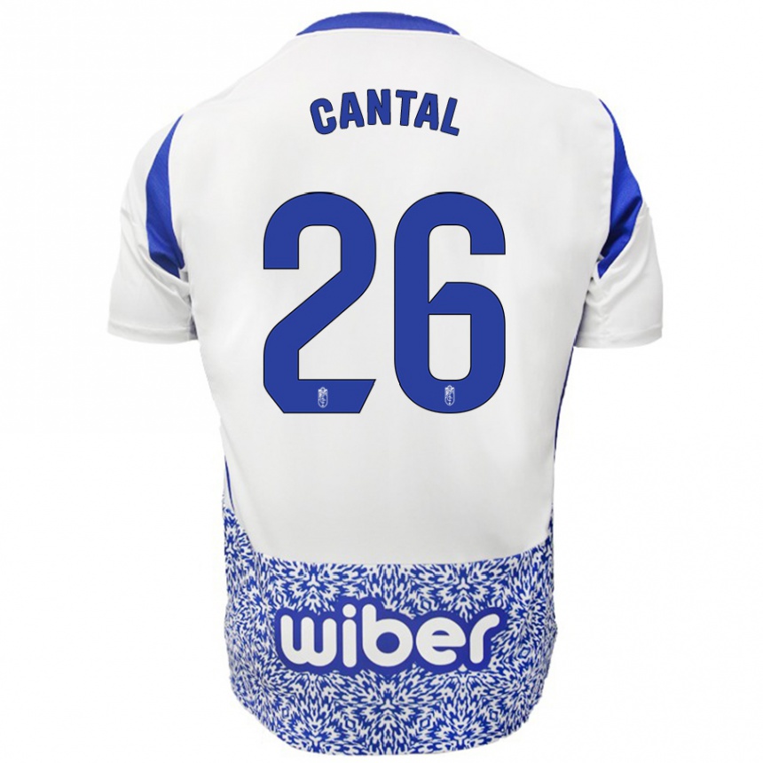 Women Football Paco Cantal #26 White Blue Away Jersey 2024/25 T-Shirt Australia