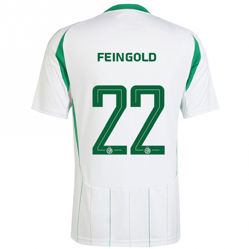 Women Football Ilay Feingold #22 White Green Away Jersey 2024/25 T-Shirt Australia