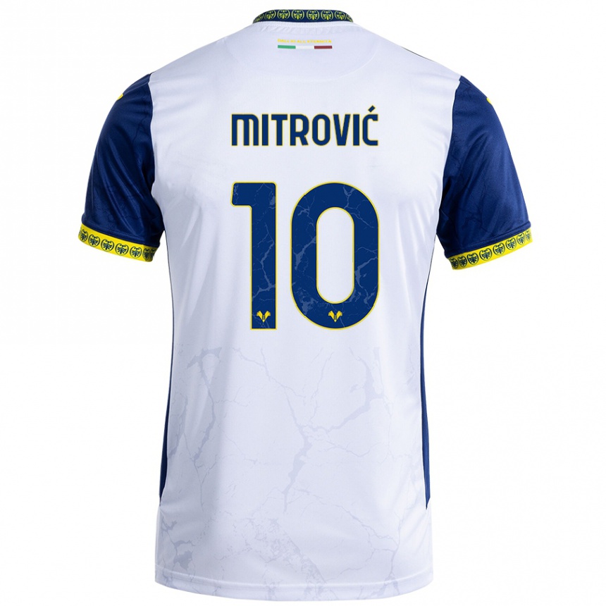 Women Football Stefan Mitrović #10 White Blue Away Jersey 2024/25 T-Shirt Australia