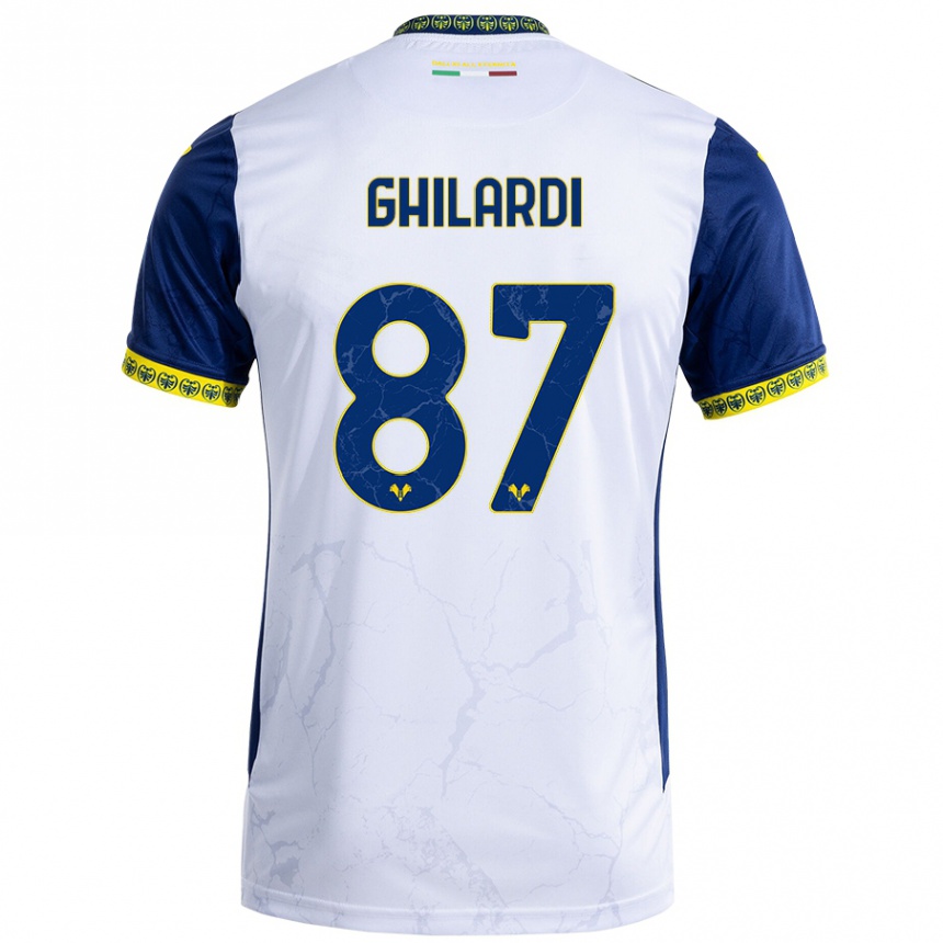 Women Football Daniele Ghilardi #87 White Blue Away Jersey 2024/25 T-Shirt Australia