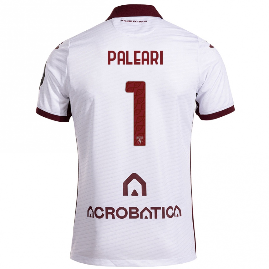 Women Football Alberto Paleari #1 White Maroon Away Jersey 2024/25 T-Shirt Australia