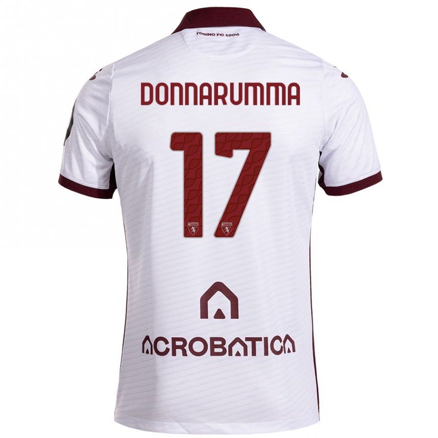 Women Football Antonio Donnarumma #17 White Maroon Away Jersey 2024/25 T-Shirt Australia