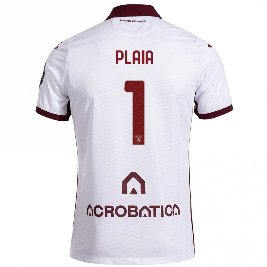 Women Football Francesco Plaia #1 White Maroon Away Jersey 2024/25 T-Shirt Australia