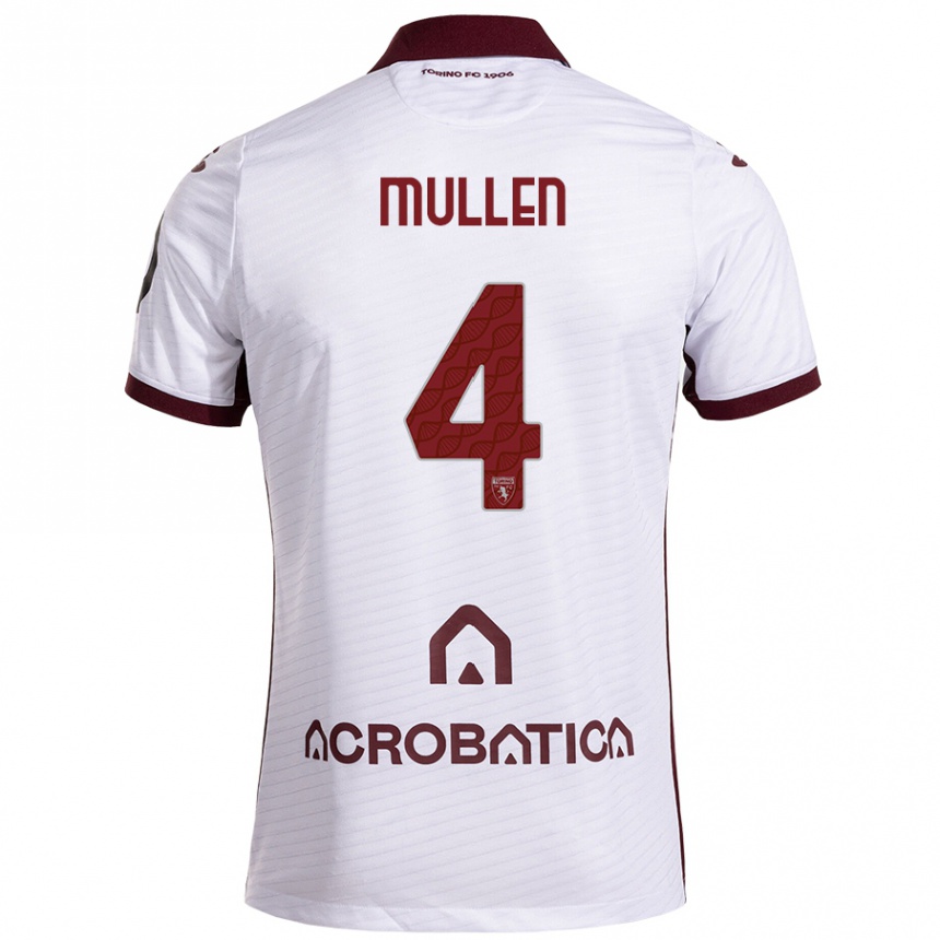 Women Football Senan Mullen #4 White Maroon Away Jersey 2024/25 T-Shirt Australia