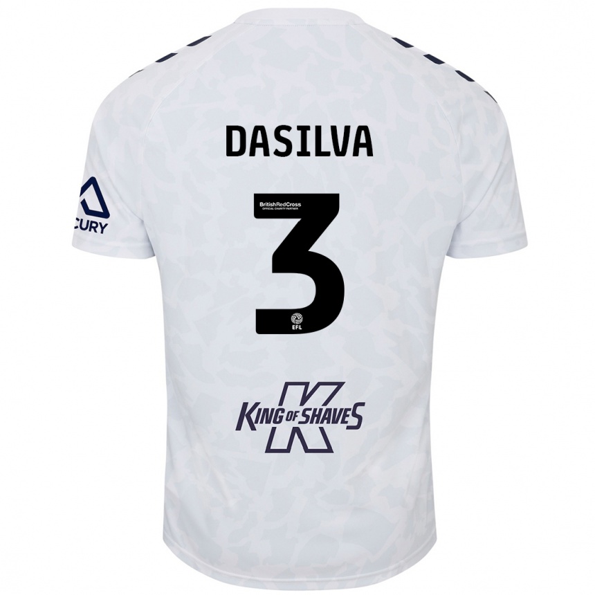 Women Football Jay Dasilva #3 White Away Jersey 2024/25 T-Shirt Australia