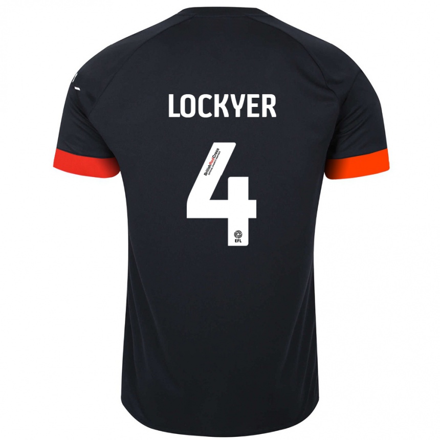 Women Football Tom Lockyer #4 Black Orange Away Jersey 2024/25 T-Shirt Australia