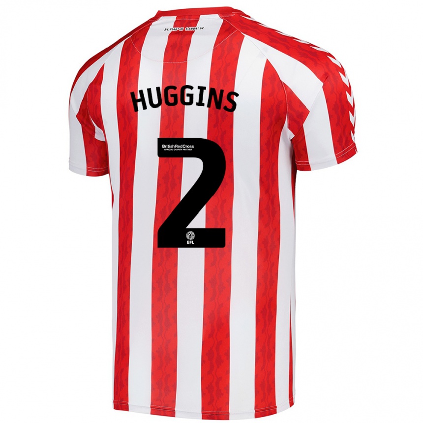 Kids Football Niall Huggins #2 Red White Home Jersey 2024/25 T-Shirt Australia