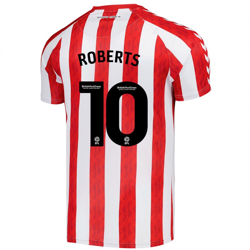 Kids Football Patrick Roberts #10 Red White Home Jersey 2024/25 T-Shirt Australia