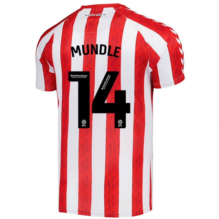 Kids Football Romaine Mundle #14 Red White Home Jersey 2024/25 T-Shirt Australia