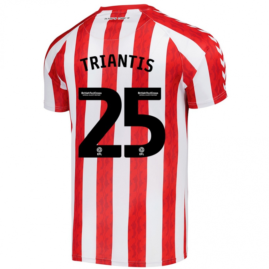 Kids Football Nectarios Triantis #25 Red White Home Jersey 2024/25 T-Shirt Australia