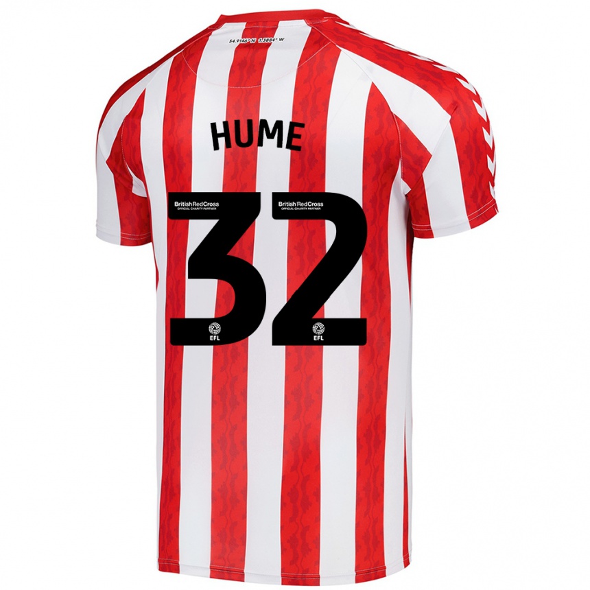 Kids Football Trai Hume #32 Red White Home Jersey 2024/25 T-Shirt Australia