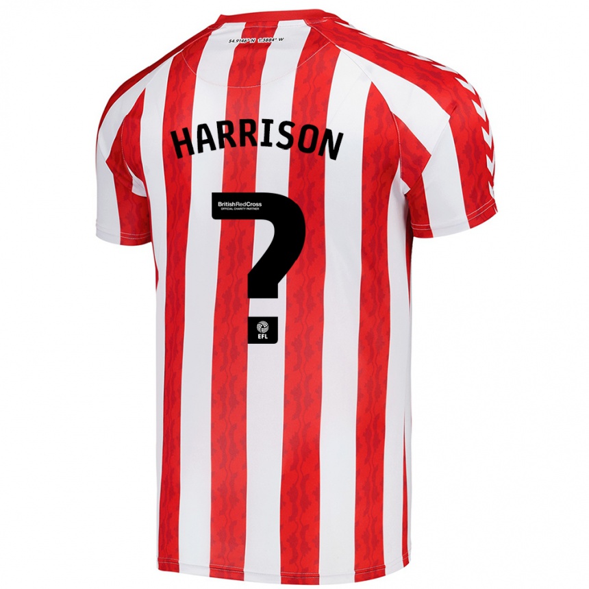 Kids Football Harrison Jones #0 Red White Home Jersey 2024/25 T-Shirt Australia