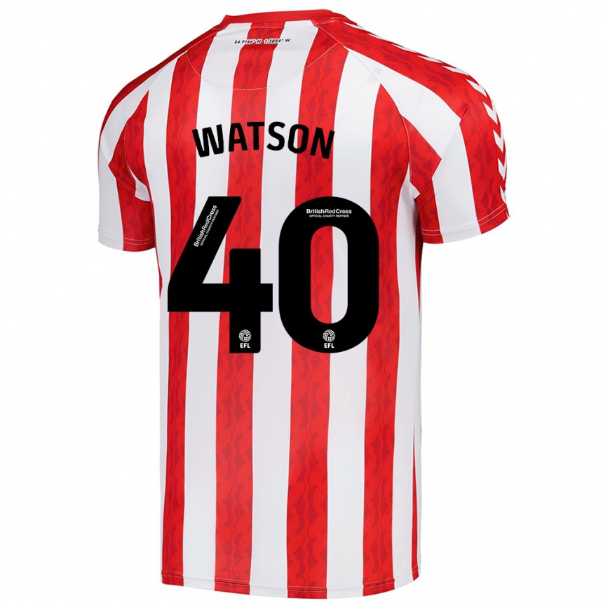 Kids Football Tom Watson #40 Red White Home Jersey 2024/25 T-Shirt Australia