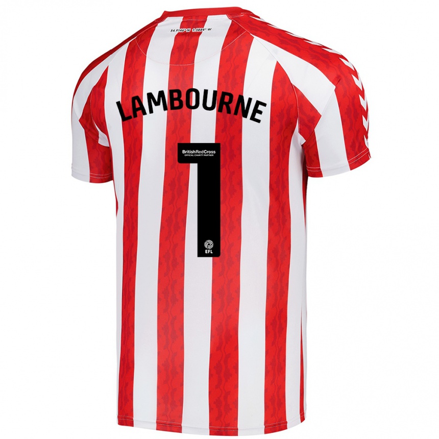 Kids Football Demi Lambourne #1 Red White Home Jersey 2024/25 T-Shirt Australia