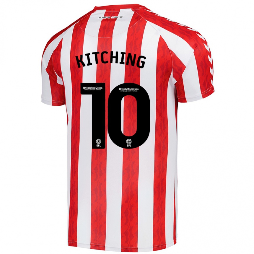 Kids Football Katie Kitching #10 Red White Home Jersey 2024/25 T-Shirt Australia