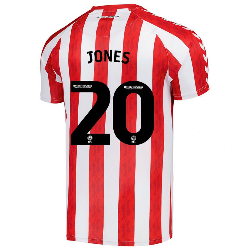 Kids Football Ellen Jones #20 Red White Home Jersey 2024/25 T-Shirt Australia