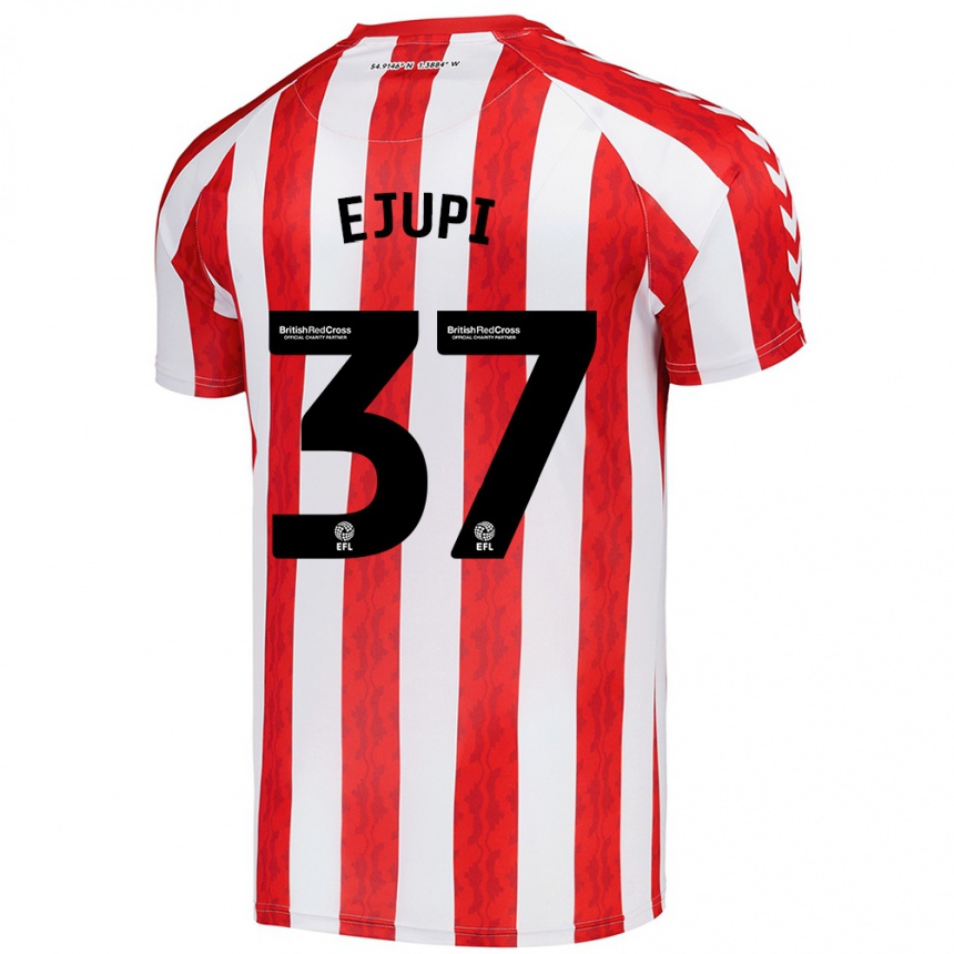 Kids Football Elizabeta Ejupi #37 Red White Home Jersey 2024/25 T-Shirt Australia