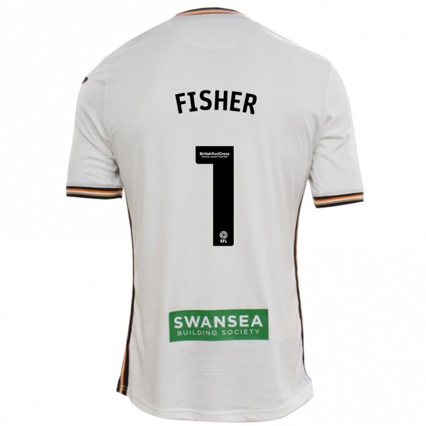 Kids Football Andy Fisher #1 White Home Jersey 2024/25 T-Shirt Australia