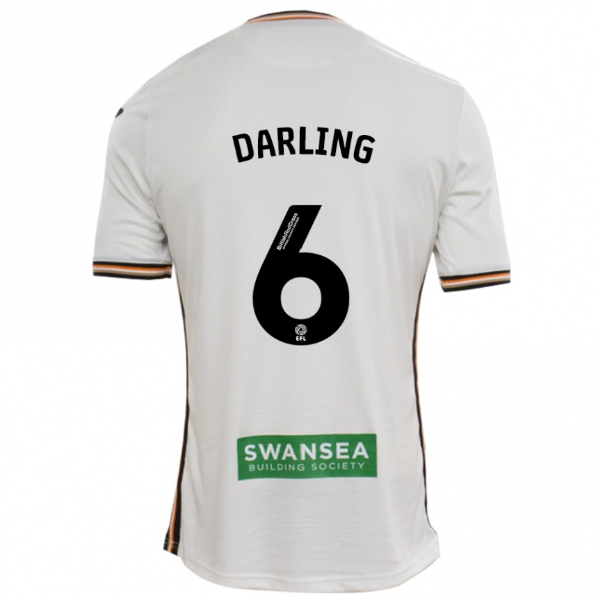 Kids Football Harry Darling #6 White Home Jersey 2024/25 T-Shirt Australia