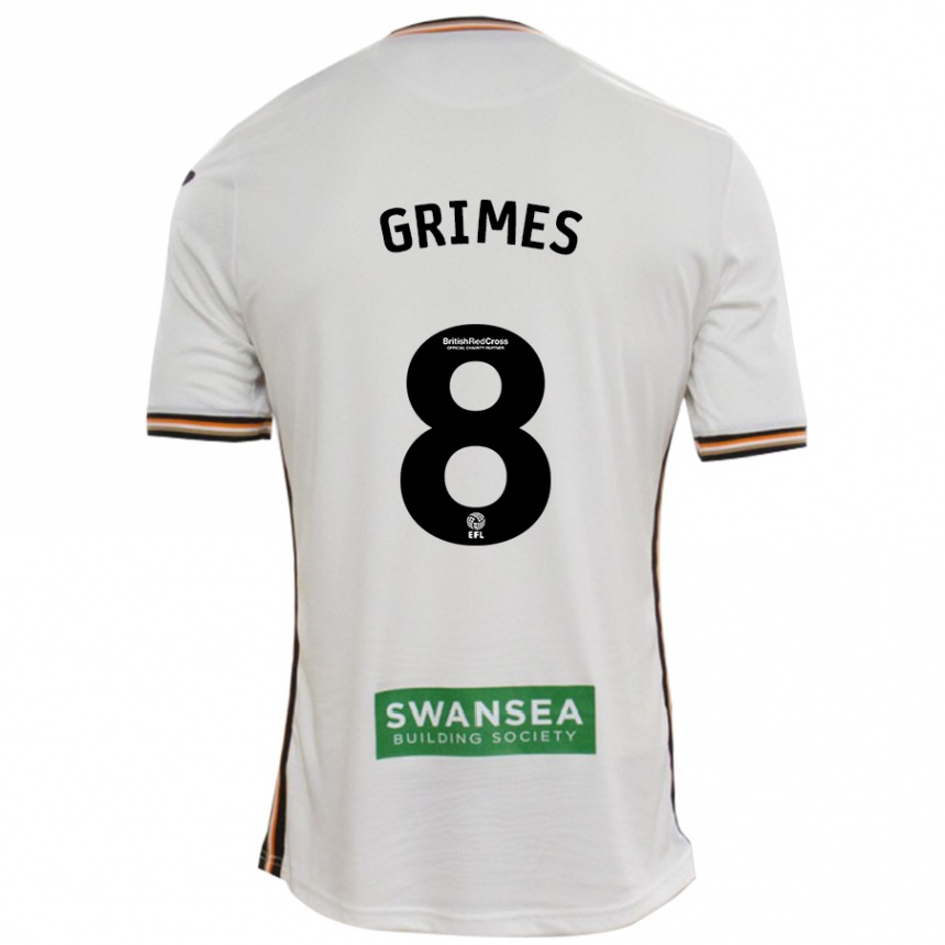 Kids Football Matt Grimes #8 White Home Jersey 2024/25 T-Shirt Australia