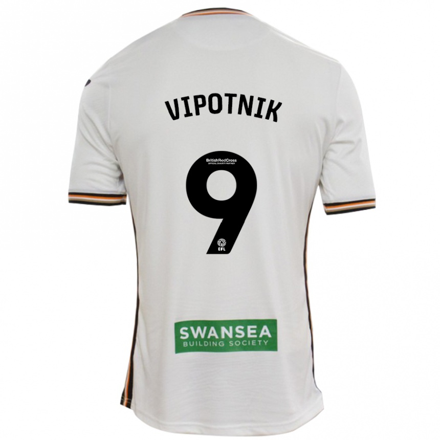 Kids Football Zan Vipotnik #9 White Home Jersey 2024/25 T-Shirt Australia