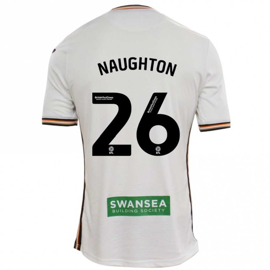 Kids Football Kyle Naughton #26 White Home Jersey 2024/25 T-Shirt Australia