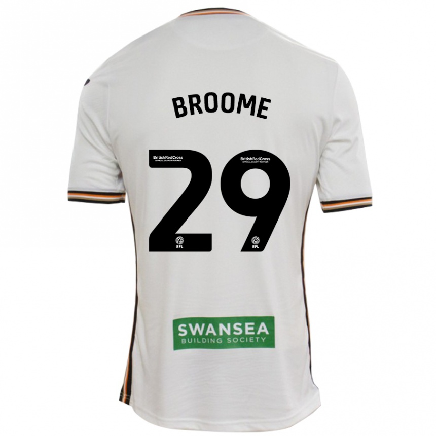 Kids Football Nathan Broome #29 White Home Jersey 2024/25 T-Shirt Australia