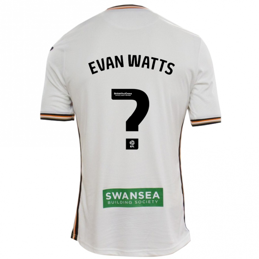 Kids Football Evan Watts #0 White Home Jersey 2024/25 T-Shirt Australia