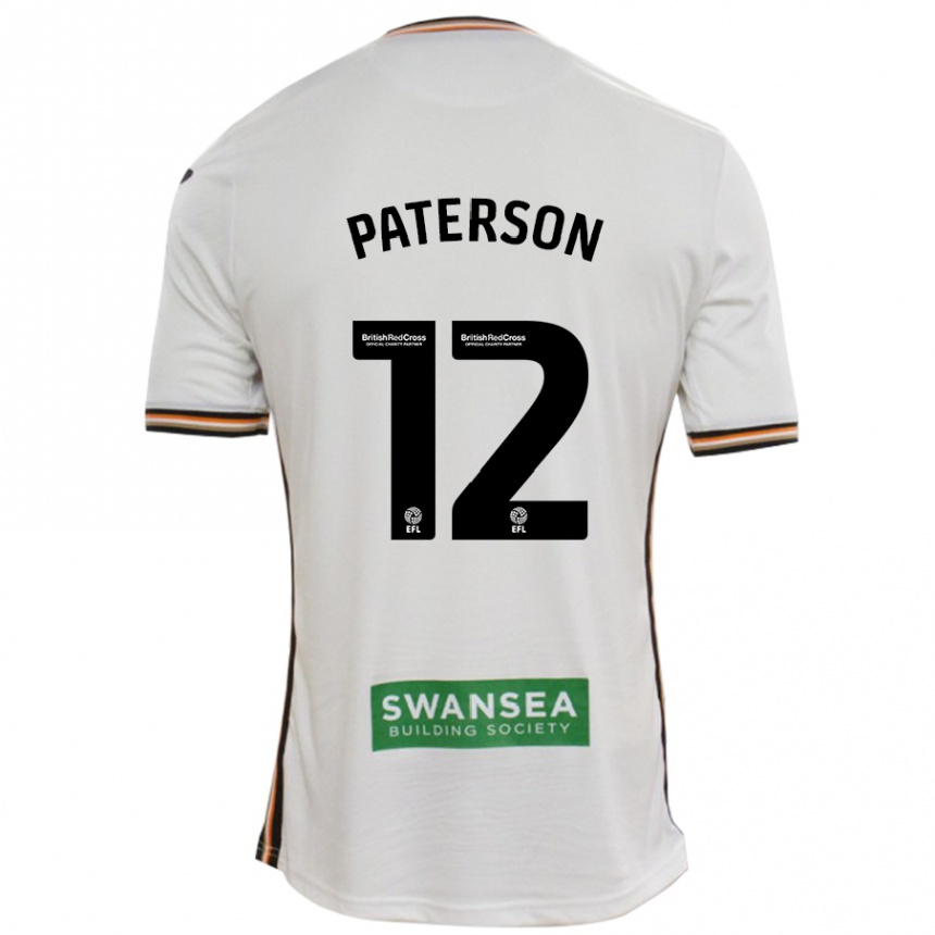 Kids Football Jamie Paterson #12 White Home Jersey 2024/25 T-Shirt Australia