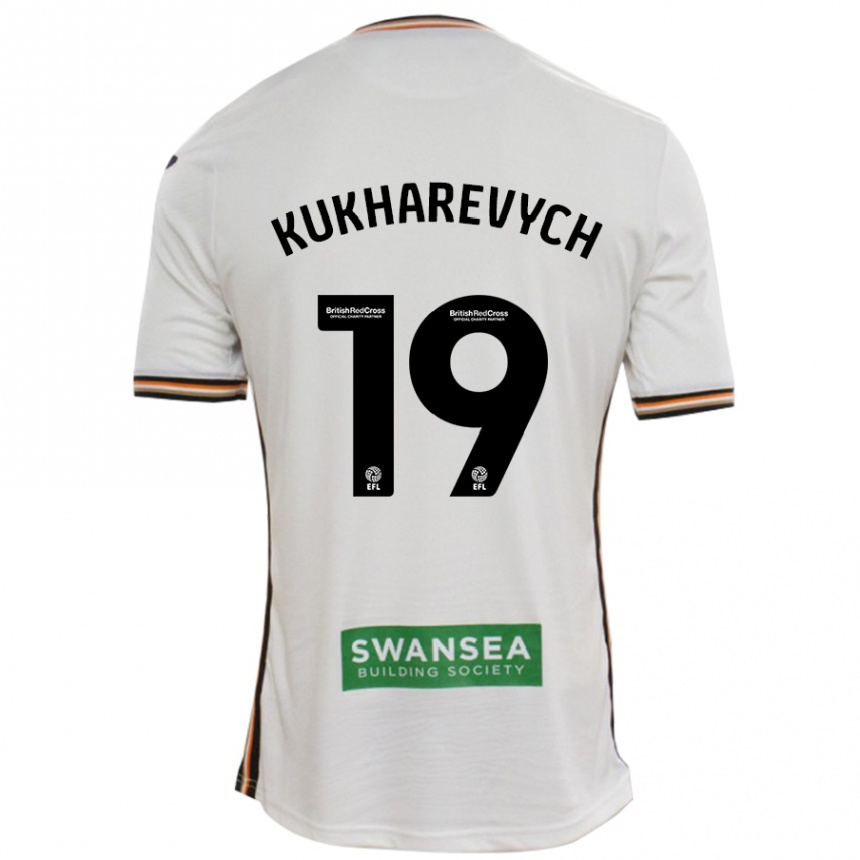 Kids Football Mykola Kukharevych #19 White Home Jersey 2024/25 T-Shirt Australia