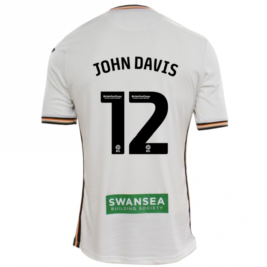 Kids Football Stacey John-Davis #12 White Home Jersey 2024/25 T-Shirt Australia