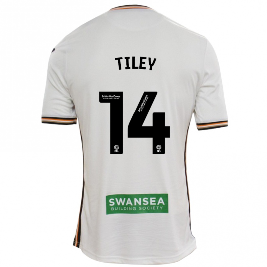 Kids Football Chloe Tiley #14 White Home Jersey 2024/25 T-Shirt Australia