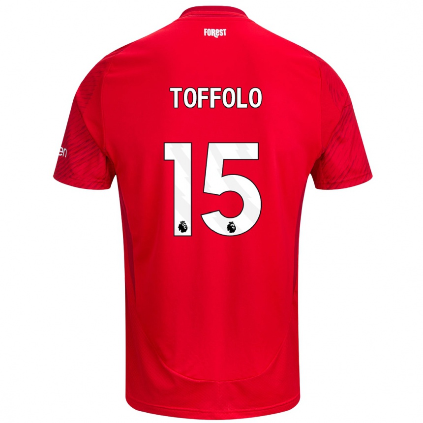 Kids Football Harry Toffolo #15 Red White Home Jersey 2024/25 T-Shirt Australia