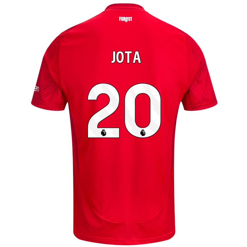 Kids Football Jota Silva #20 Red White Home Jersey 2024/25 T-Shirt Australia