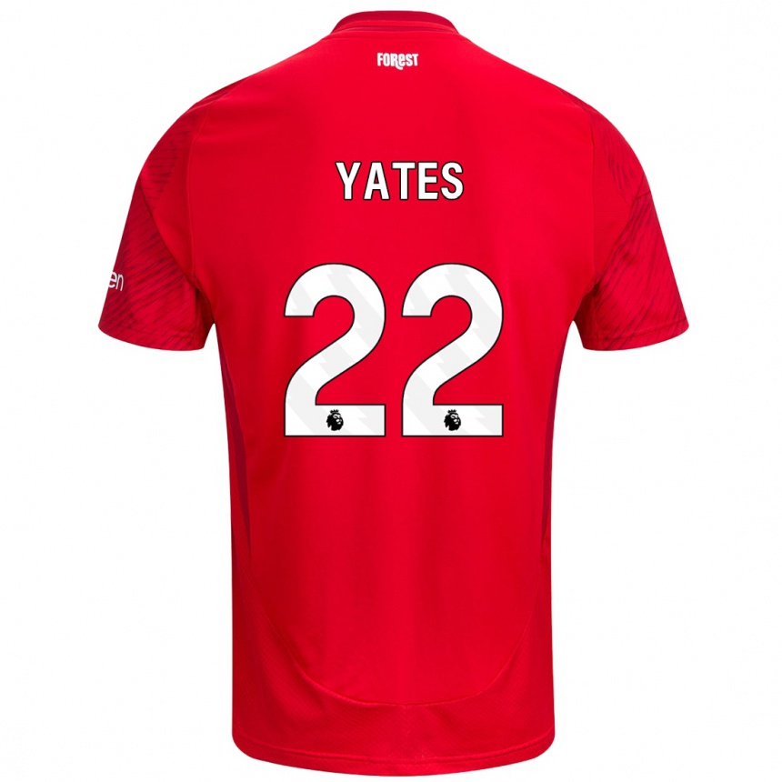 Kids Football Ryan Yates #22 Red White Home Jersey 2024/25 T-Shirt Australia