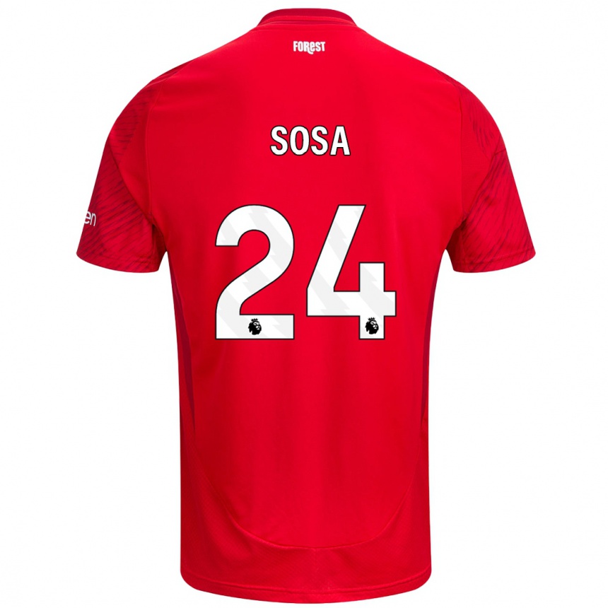 Kids Football Ramón Sosa #24 Red White Home Jersey 2024/25 T-Shirt Australia