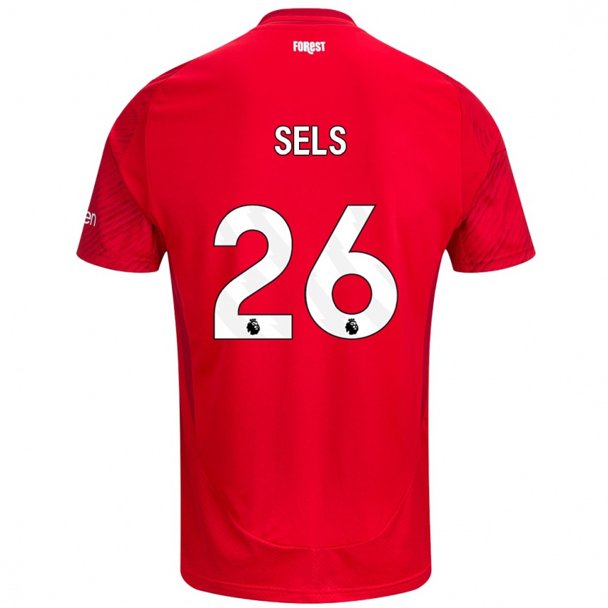 Kids Football Matz Sels #26 Red White Home Jersey 2024/25 T-Shirt Australia