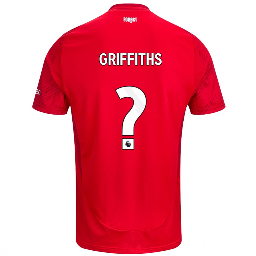 Kids Football Harry Griffiths #0 Red White Home Jersey 2024/25 T-Shirt Australia