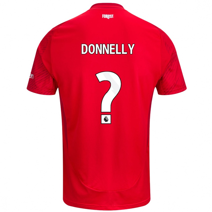 Kids Football Aaron Donnelly #0 Red White Home Jersey 2024/25 T-Shirt Australia