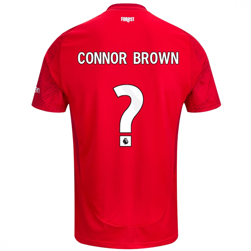 Kids Football Connor Brown #0 Red White Home Jersey 2024/25 T-Shirt Australia