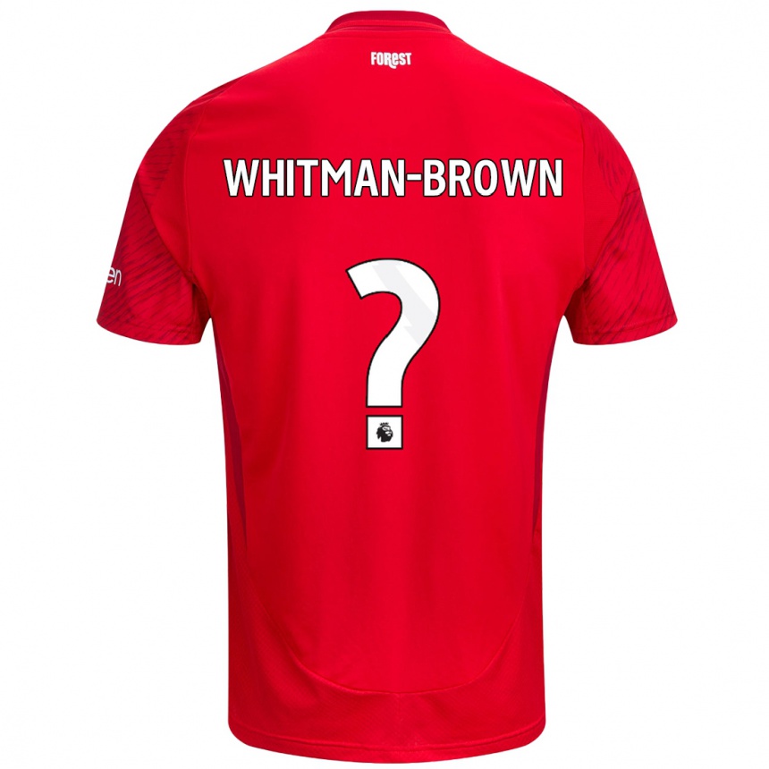 Kids Football Chae Whitman-Brown #0 Red White Home Jersey 2024/25 T-Shirt Australia