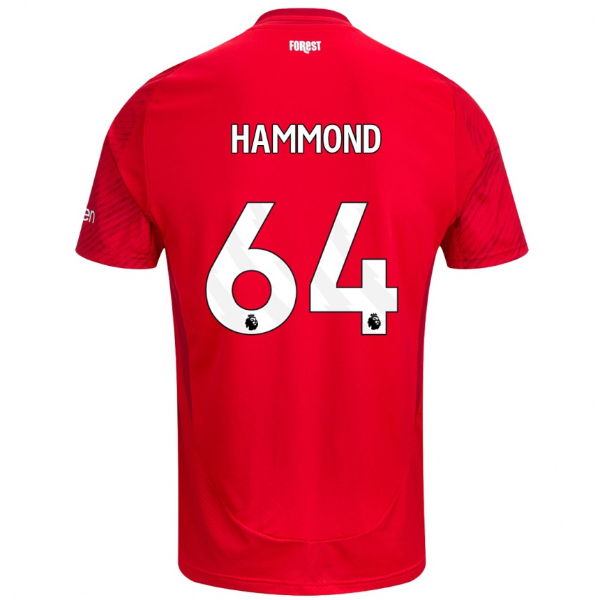 Kids Football Ben Hammond #64 Red White Home Jersey 2024/25 T-Shirt Australia