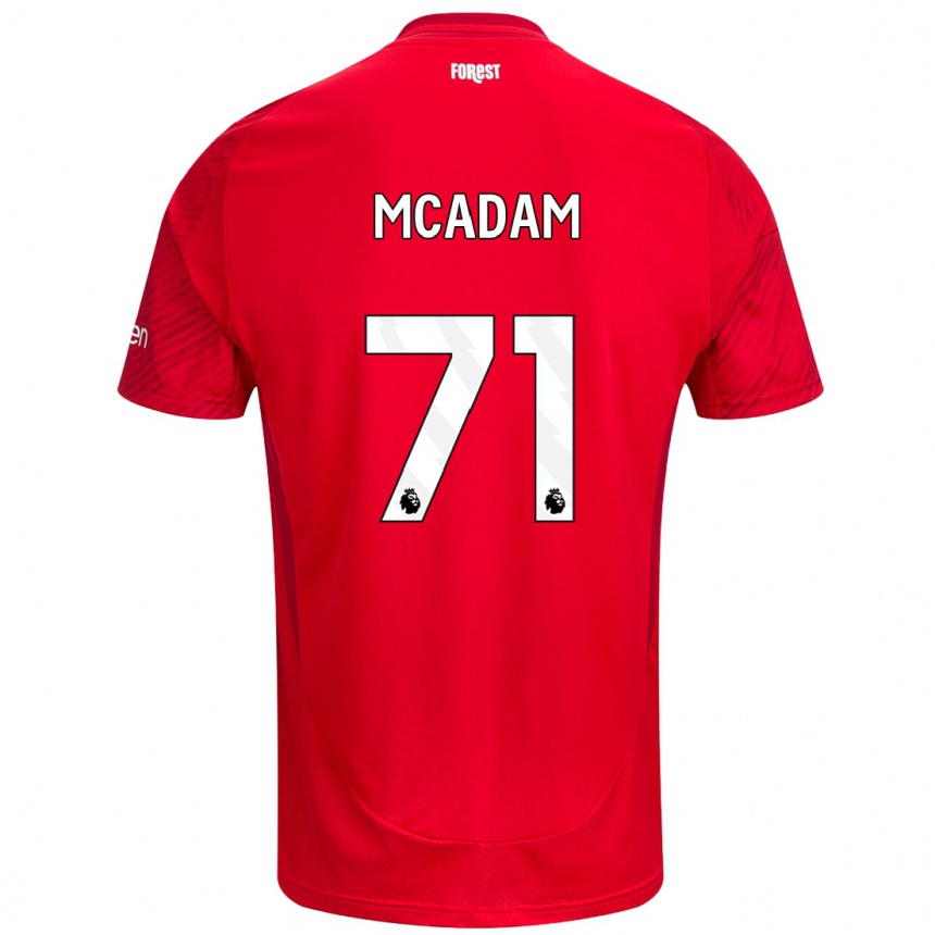 Kids Football Kyle Mcadam #71 Red White Home Jersey 2024/25 T-Shirt Australia