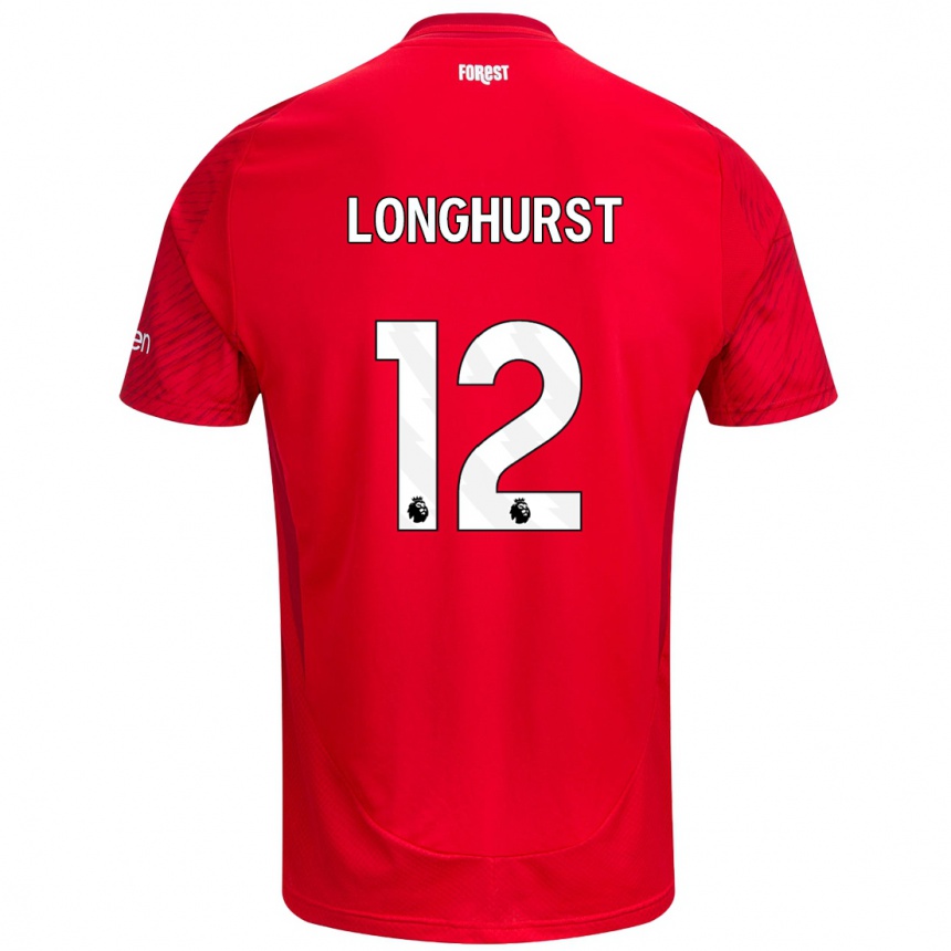 Kids Football Kate Longhurst #12 Red White Home Jersey 2024/25 T-Shirt Australia