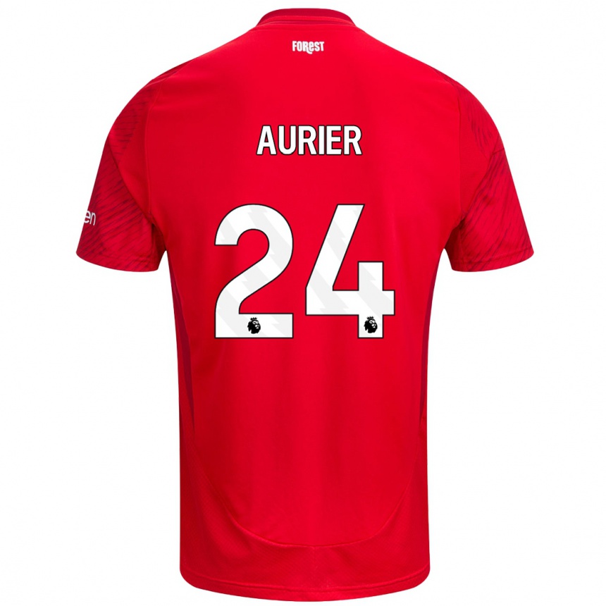 Kids Football Serge Aurier #24 Red White Home Jersey 2024/25 T-Shirt Australia